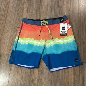 RIP CURL Men’s‎ Vibrant Multicolor Swim Shorts – Size 32
